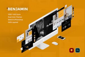 Banner image of Premium Benjamin Creative Website UI Kit  Free Download