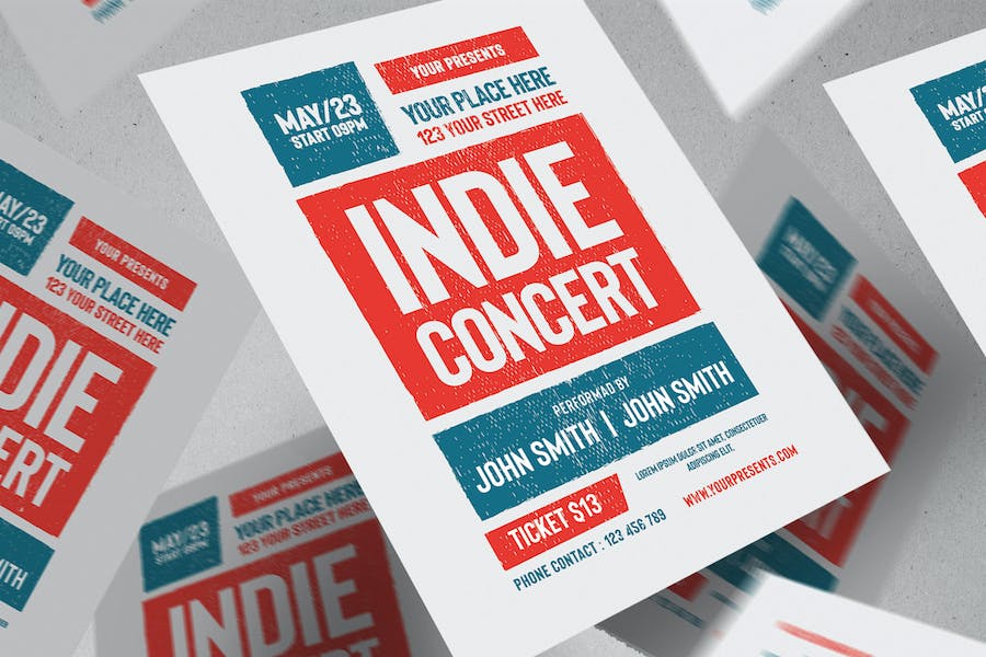 Premium Indie Concert Flyer  Free Download
