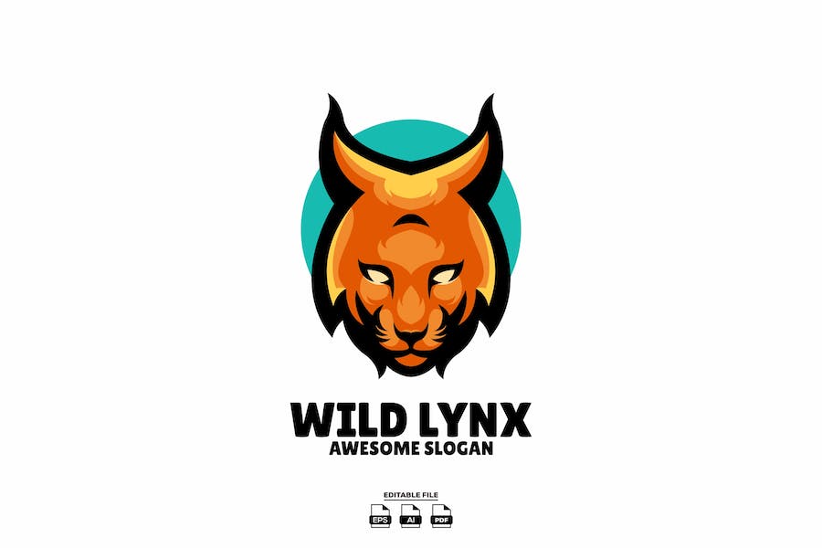 Premium Lynx Head Mascot Logo Design  Free Download