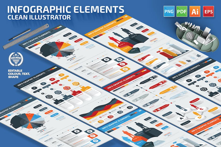Premium Infographic Elements Design  Free Download
