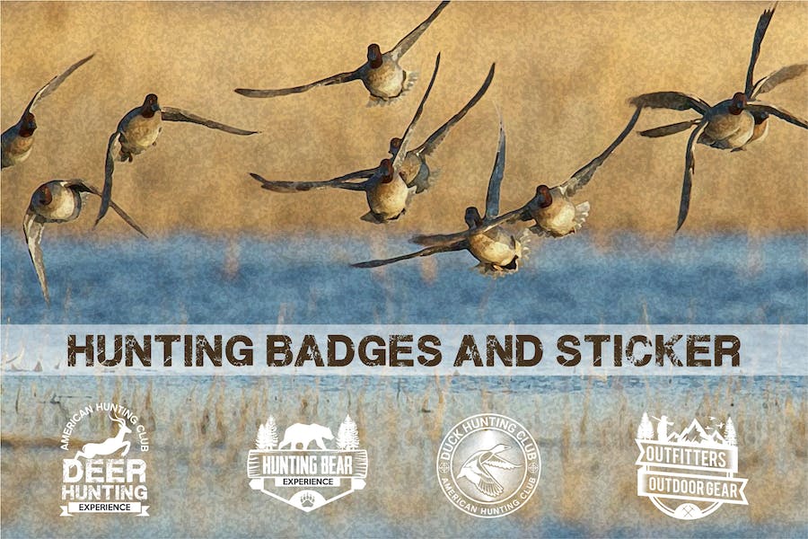 Premium Hunting Badges and Logos  Free Download
