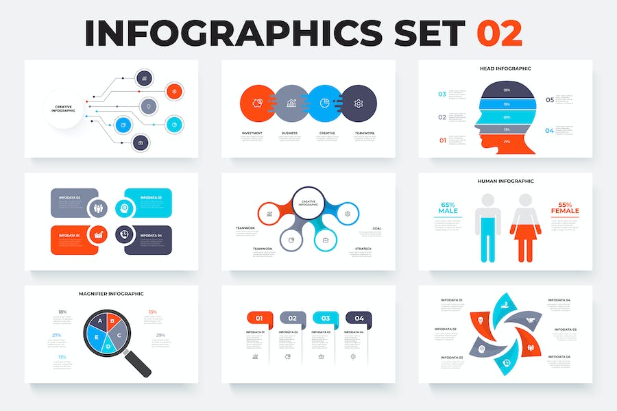 Premium Infographics Elements Set 02  Free Download