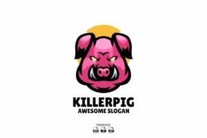 Banner image of Premium Pig Head Mascot Logo Design  Free Download