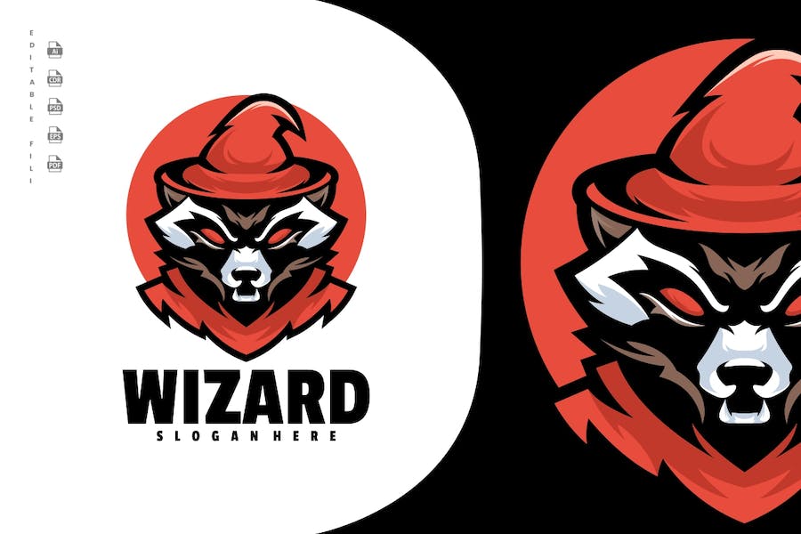 Premium  Wizard Character Cartoon Mascot Logo   Free Download