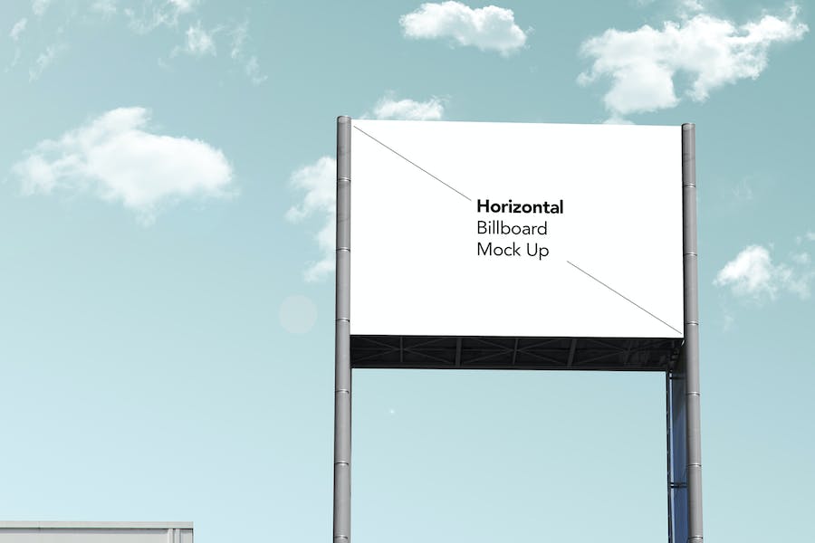 Premium Horizontal Billboard Mock Up  Free Download