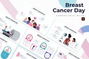 Banner image of Premium Breast Cancer Day Illustrator Infographics  Free Download