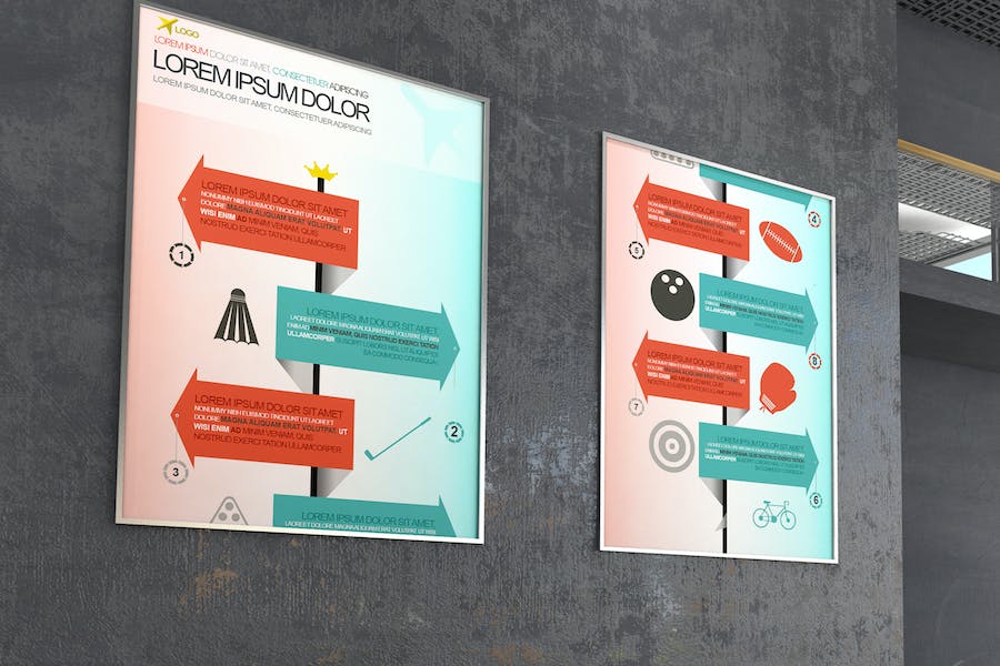 Premium Business Infographics Design Template  Free Download