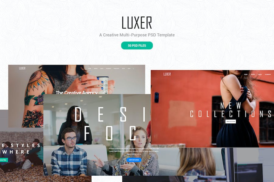 Premium Luxer Creative Multi-Purpose PSD Template  Free Download