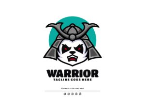 Banner image of Premium Warrior Mascot Cartoon Logo  Free Download