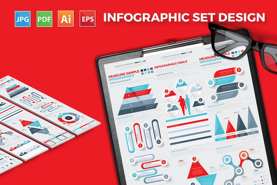 Premium Big Infographics Elements Design   Free Download