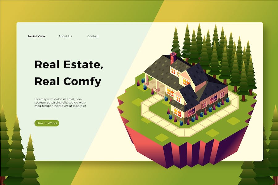 Premium Real Estate Banner Landing Page  Free Download