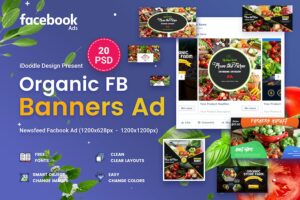 Banner image of Premium Organic Facebook Ads â 20 PSD  Free Download