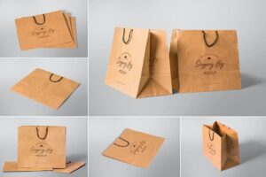 Banner image of Premium 6 Appealing Shopping Bag Mockups  Free Download