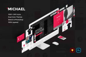 Banner image of Premium Michael - Creative Website UI Kit  Free Download