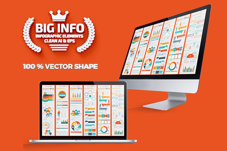 Premium Big Infographics Elements  Free Download