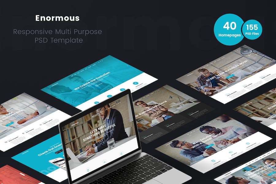 Premium Enormous Business Multi-Purpose PSD Template  Free Download