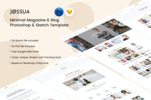 Banner image of Premium Jossua Minimal Blog & Magazine Template  Free Download