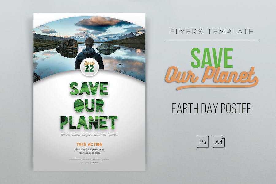 Premium Earth Day Flyer Template  Free Download