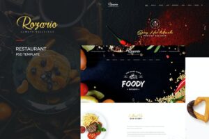 Banner image of Premium Rozario Restaurant PSD Template  Free Download