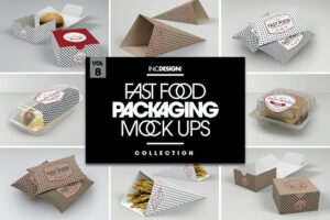 Banner image of Premium Fast Food Boxes Vol 8 Take Out Packaging Mockups  Free Download