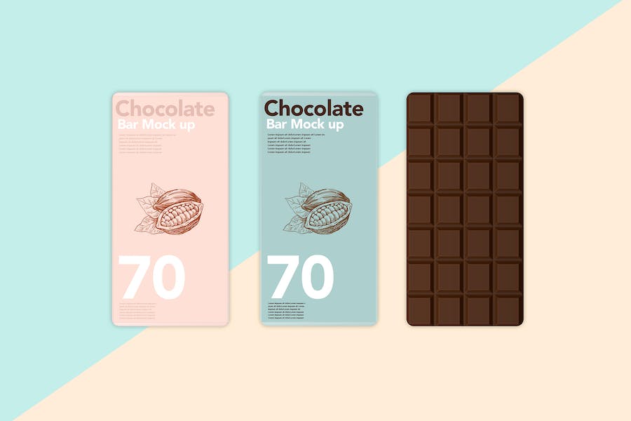 Premium Chocolate Scenes Template Mock Up  Free Download