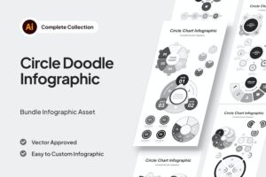 Banner image of Premium Circle Doodle Infographic Asset for Illustrator  Free Download