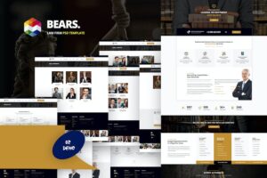 Banner image of Premium Bears Law Firm PSD Template  Free Download