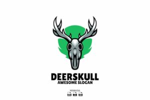 Banner image of Premium Deer Skull Mascot Logo Design  Free Download