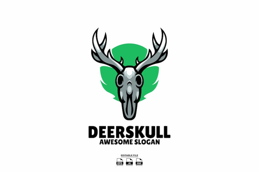 Premium Deer Skull Mascot Logo Design  Free Download