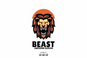 Banner image of Premium Lion Head Mascot Logo Design  Free Download