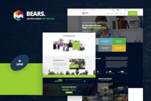 Banner image of Premium Bears Advisor Agency PSD Template  Free Download