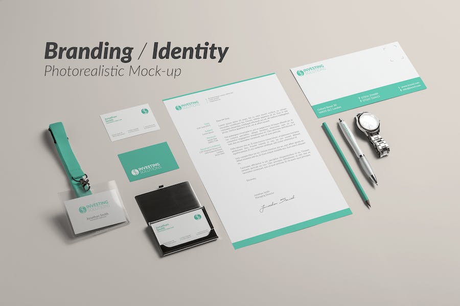 Premium Branding Identity Mock-Up  Free Download