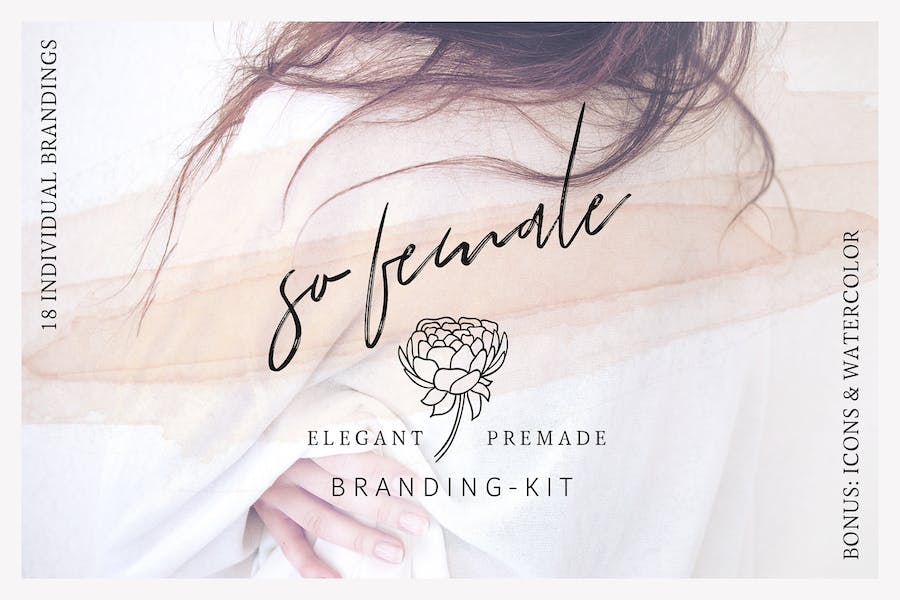 Premium So Female Branding Kit – Icons & Watercolours  Free Download