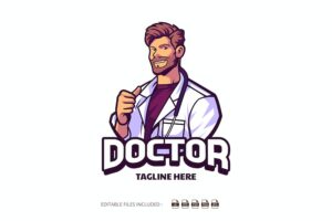 Banner image of Premium Doctor Mascot  Free Download