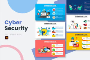 Premium Business Cyber Security Illustrator Infographics Free Download