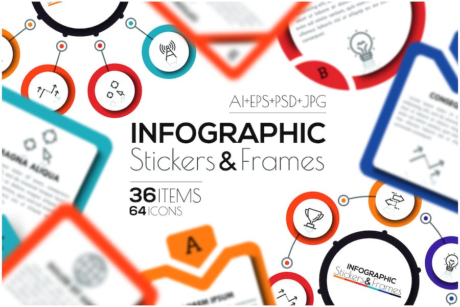 Premium Infographic Stickers & Frames  Free Download