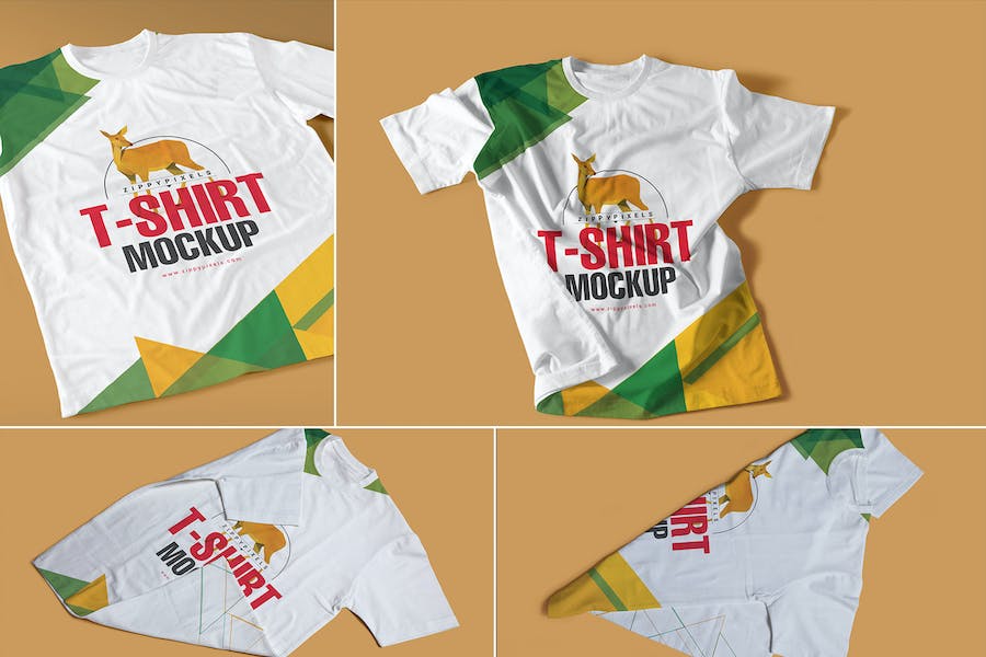 Premium Round Neck T-Shirt Mockups  Free Download