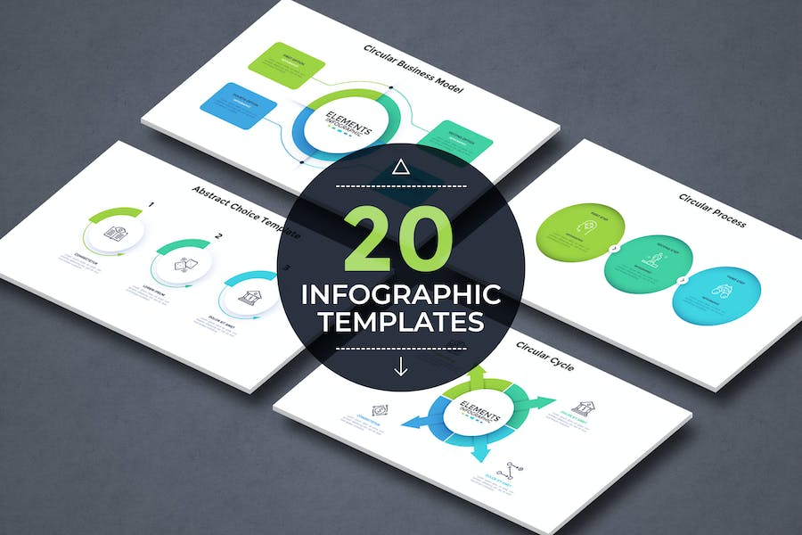 Premium 20 Infographic Template V.12  Free Download