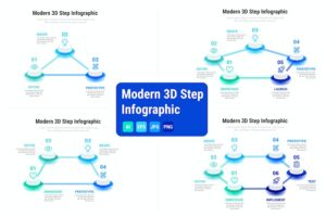Banner image of Premium Modern 3D Step Infographic  Free Download