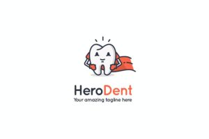 Banner image of Premium Herodent Dentist Logo Template  Free Download