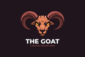Banner image of Premium Goat Head Mascot Animal Logo  Free Download