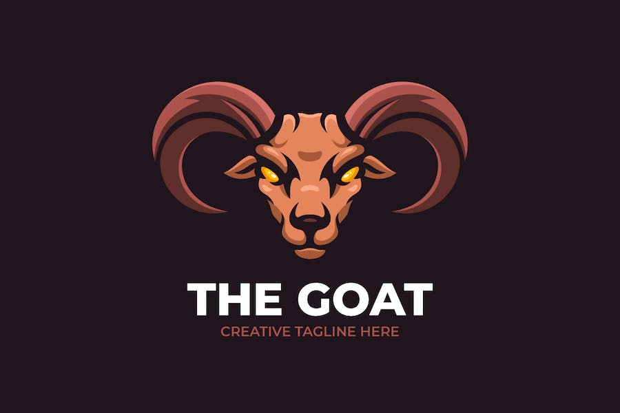 Premium Goat Head Mascot Animal Logo  Free Download