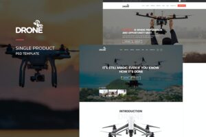 Banner image of Premium Drone Single Product PSD Template  Free Download