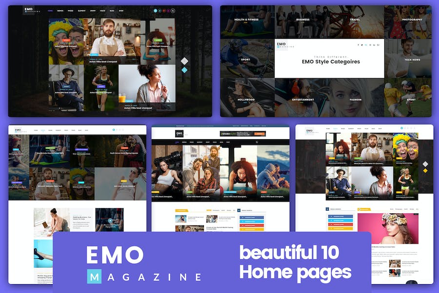 Premium Emo Ultimate Magazine News Blog PSD Template  Free Download