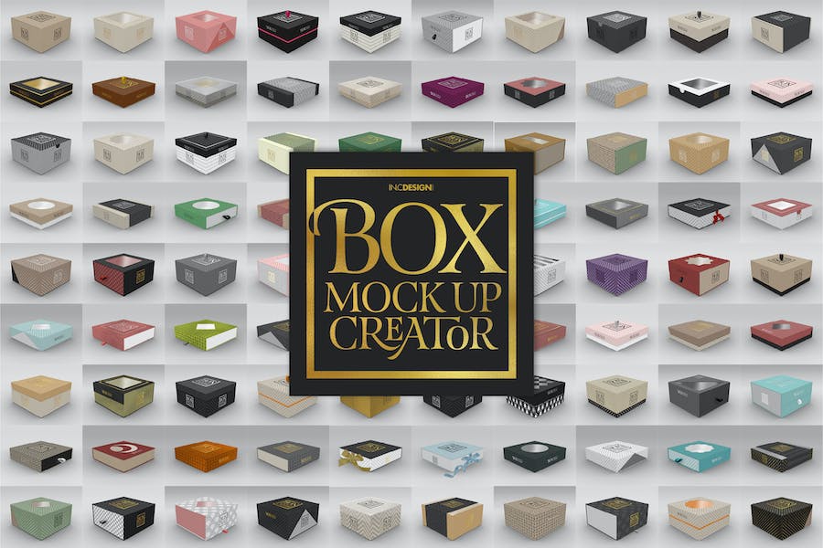 Premium Box Mockup Creator – Square Box Edition  Free Download