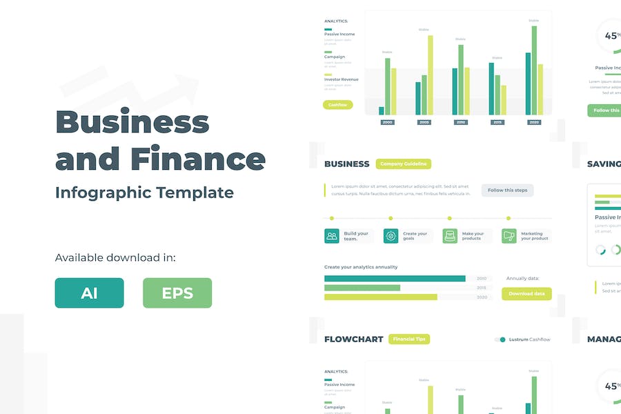 Premium Business and Finance Infographic Template  Free Download