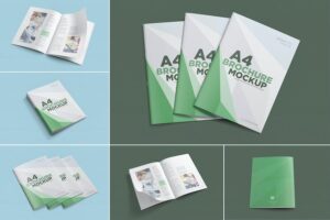 Banner image of Premium 6 A4 Brochure Mockup  Free Download