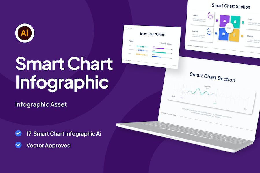 Premium Smart Chart Infographic Asset (Illustrator)  Free Download