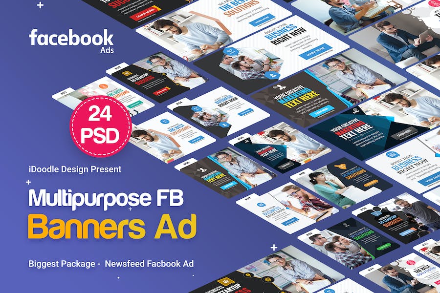 Premium Newsfeed Multipurpose Banners Ad 24 PSD  Free Download