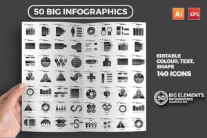 Banner image of Premium 50 Infographics Elements Design  Free Download